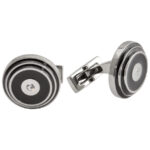 PICASSO AND CO ROUND STAINLESS STEEL CUFFLINKS PCRND