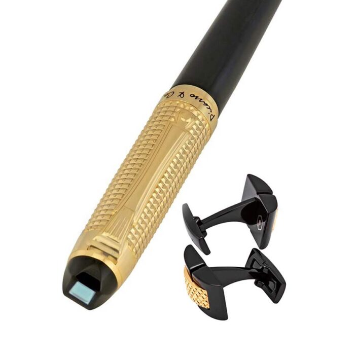 picasso-and-co-goldplated-ballpoint-pen-and-cufflink-set-pst926rcgb_3-1.jpg PICASSO AND CO SET ST926BTG - Image 2