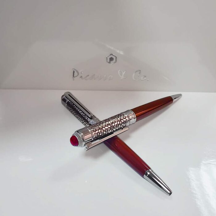 ⁦PICASSO AND CO Ballpoint Pen Red/Rhodium Limited Edition P966RJS⁩ - الصورة ⁦2⁩