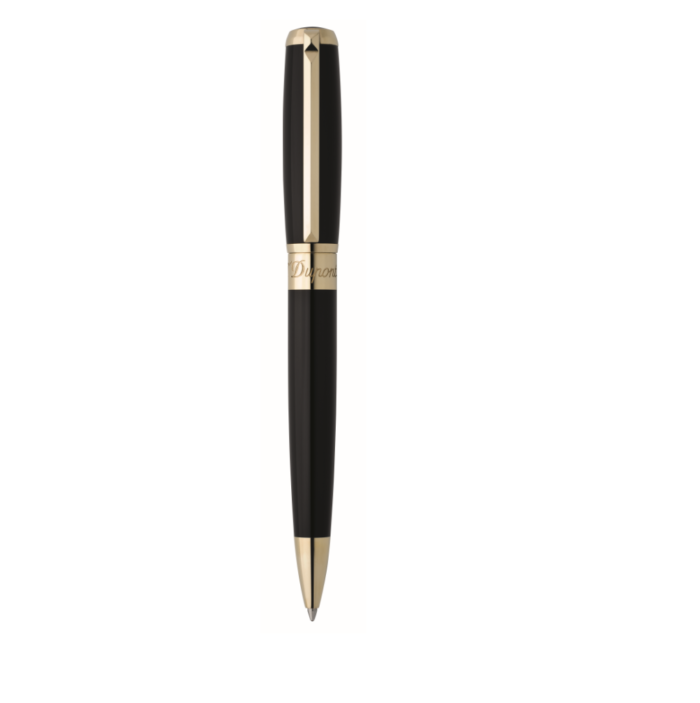 ST Dupont Black Gold Pen with high-quality refill for smooth and effortless writing experience.