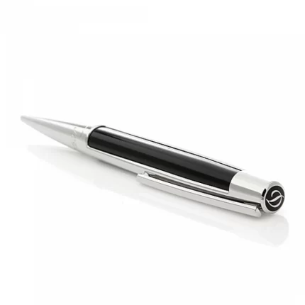 S.T. Dupont Defi Black Ballpoint Pen with Premium Black Lacquer and Stainless Steel Construction