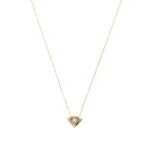 Yellow gold necklace with a sparkling diamond pendant from the Picasso and Co Ladies Necklaces collection