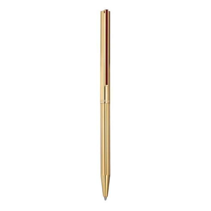st_dupont_classique_gold_verti_1629538976_aa9e5f7a_progressive S.T. Dupont Classique Gold Ballpoint Pen with Red Clip and High-Quality Gold Plating